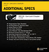 Cam Lock C Coupler - 1-1/4"