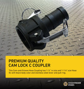 Cam Lock C Coupler - 1-1/4"