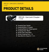 Cam Lock C Coupler - 1-1/4"
