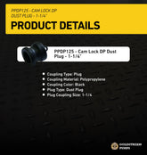 Cam Lock DP Dust Plug - 1-1/4"