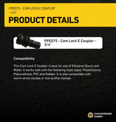 Cam Lock E Coupler - 3/4"