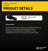 Cam Lock E Coupler - 1"